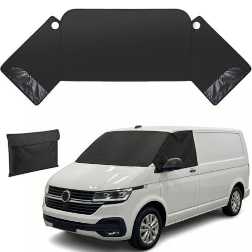 Cubierta del Parabrisas Compatible con 2021-2022 VW T7, 600D Lujo Parasol de Ventana Delantera,100% Opaco, Bloquea Los Rayos UV,Résistante Aux Intempéries Housse de Pare-Brise de Voiture