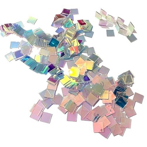 Cuadros acrílicos holográficos de , 100 piezas de doble cara, iridiscentes placas de acrílico holográficas - Para manualidades, arte, exposición, celebraciones, bodas, lugares de trabajo