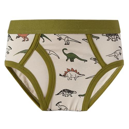 Genérico Calzoncillos Niño 1-12 Años Tractor Slip Niño con Bragueta Deporte Ropa Interior Infantil Bebe Cintura Elástica Cómodo Suave Transpirable (Caqui, 4-5 años)