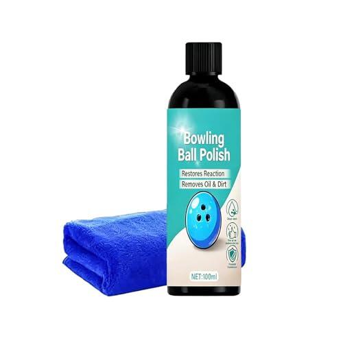Generisch Juego de limpieza para bolas de bolos, 100 ml, limpieza profunda, eliminación de manchas con toalla, bola de bolos, juego de accesorios, para liga, torneo, gimnasio, campo deportivo