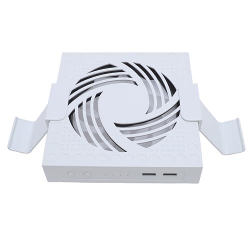 Generic Serie X Ventilador de Refrigeración Ajustable con Velocidad Automática Consola Extendida Vida útil Pantalla de Luz RGB Área de Juegos Ordenada ABS Negro