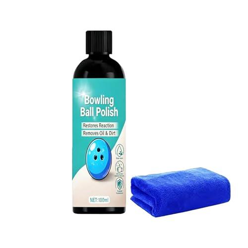 Kit de limpieza de bolos | Limpieza profunda protectora de 100 ml con acción suave, kit de recuperación y pulido para bolas de bolos, para campos deportivos, liga, juegos y torneos, quitar, polvo