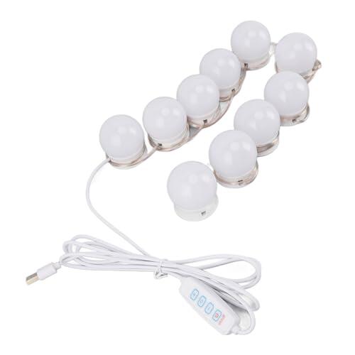 SPYMINNPOO Luces LED de Tocador, Bombillas Regulables, Brillo de Color USB, Luces de Espejo, Vestidor de Maquillaje, Baño para Control de Iluminación Ajustable