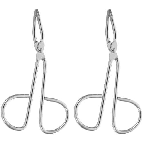 DOITOOL Pinzas Depilar de Acero Inoxidable para Cejas, Ligeras y Compactas, 2piezas Portátiles Ideales Vello Facial Femenino y Cuidado Personal
