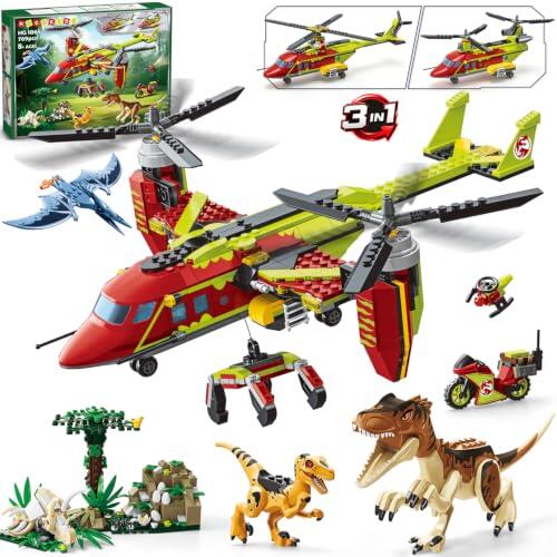 Dinosaurios y aviación: El set 3 en 1 que revoluciona el juego de construcción