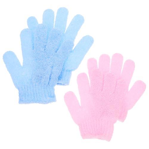 FRCOLOR 2 Pares Guantes De Baño Accesorios De Baño Accesorios De Ducha Guante Lavar Guantes Para Ducha Depurador De Cuerpo Guante De Exfoliación Nylon