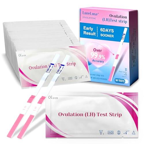 50 Piezas Herramienta de Monitoreo Personal del Periodo Ovulatorio,Test de Ovulación,Apoya la Planificación Familiar,Uso en casa