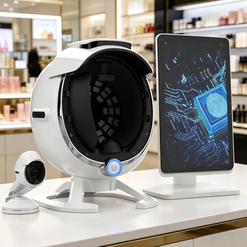 TozMvi Detector Inteligente De Piel con IA (15.6/21.5 Pulgadas): Analizador Cutáneo Profesional De 36 MP para El Análisis Profundo De Hidratación, Grasa, Pigmentación Y Poros 21.5in