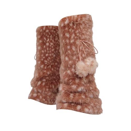 Calentadores de invierno - Calentadores de felpa y elásticos para novia, esposa, hermana, hija, viajes a casa, eventos festivos, Halloween, Navidad, vacaciones, festivales, , accesorio