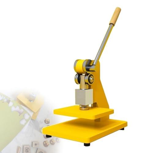 Prensa de cuero de cama plana, máquina manual resistente de 1 tonelada, corte y moldeo para trabajos de cuero y otras aplicaciones de prensado