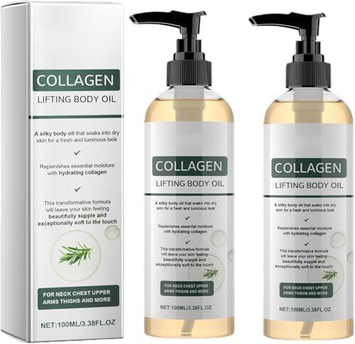 2PC Aceite Corporal Lifting Reafirmante,Colágeno Para Tensar La Piel,Rosemary Aceite Corporal Reafirmante Con Colágeno,Colágenos Aceites Corporals Lifting,Para Cicatrices,Arrugas,Kiuiom