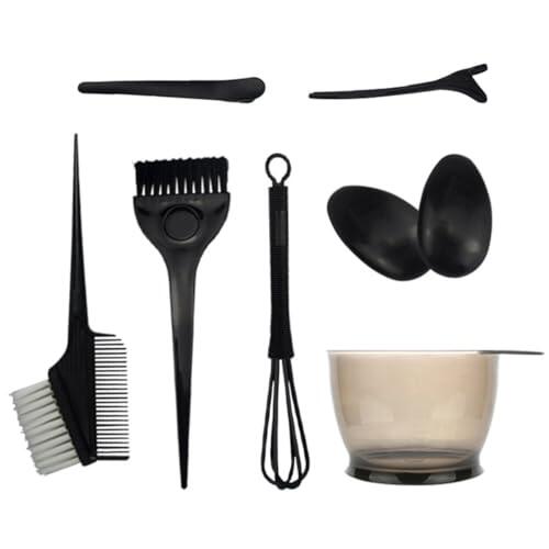 SOESFOUFU Set para Teñir el Cabello de 8 Piezas Cuenco y Pinceles de Nylon y Pp, Aplicación Cómoda y Conveniente para Uso en Salón Casa
