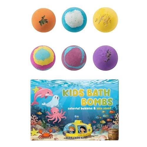 Baño de Burbujas para Mujeres - con Bomba de Sal Aromática y | 6 Piezas de Sales de Baño en Bomba | para Mujer, Esposa, Mamá, Abuela, Chicas, Jóvenes, Uso en Casa o Viajes