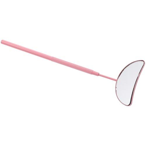 OSOLADY Espejo para Extensión de Pestañas en Forma de Media Luna, de Acero Inoxidable y Cristal, Magnificación Antióxido para Uso Personal y Maquillaje