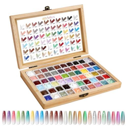 Stibtmr Geles de toque para uñas | 60 Colores de Larga Duración | Gel de toque para uñas con mezcla de rubor | para Salón en el Hogar, Cumpleaños, Bodas, Vacaciones, Modelado, Pintura y Diseño de