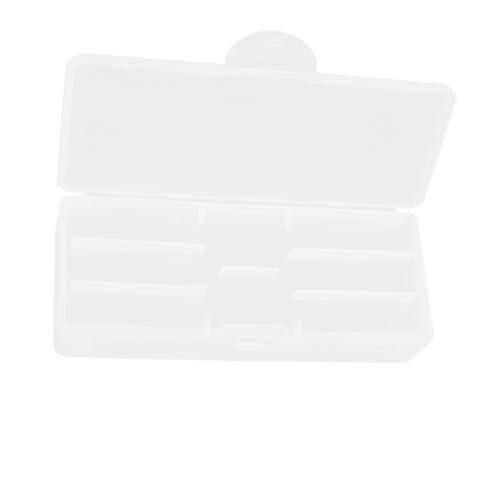 SOESFOUFU Estuche Organizador para Manicura de Doble Capa en Abs Blanco, Compacto y Conveniente para Guardar Utensilios de Uñas en Escritorio
