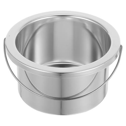 ABOOFAN Recipiente Interior de Aluminio de 500 Ml para Derretir Cera Mango, Accesorio para Máquina de Depilación Profesional y Uso en Salones de Belleza