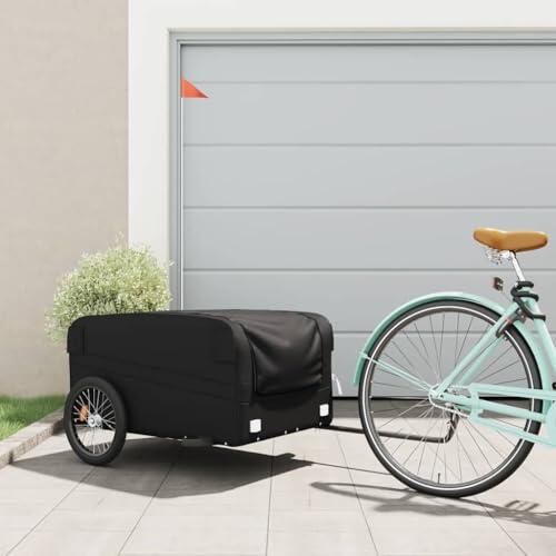 Sophrelle Remolque para Bicicleta Hierro Negro 45 kg Negro,94052