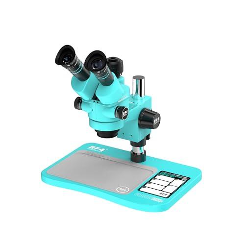 Microscopio estereoscópico trinocular Ultra HD 6558PRO con Base Grande 6.5X-58X para Soldadura de PCB y teléfonos, Campo Amplio (RF-6558PRO sin cámara)