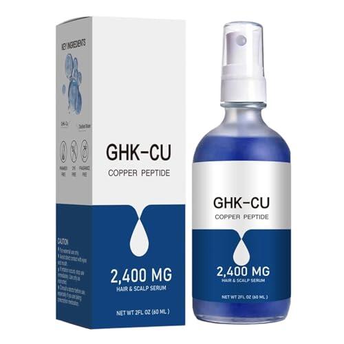 Spray hidratante para el cuero cabelludo con péptidos de cobre (60 ml): cuidado revitalizante del cabello para un crecimiento saludable y un cuidado del cuero cabelludo, spray sin aclarado para