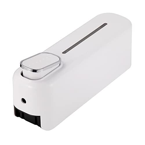 Dispensador de jabón Manual de presión, contenedor de champú y Gel de Ducha de 300 ml de ABS para Montaje en Pared, Bomba dispensadora de loción para baño con Ventana Transparente (Blanca)