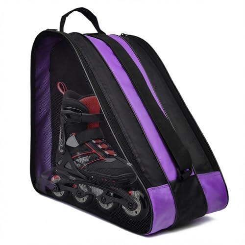 ZIJANG Bolsa Patines Oxford Morada 3 Compartimentos