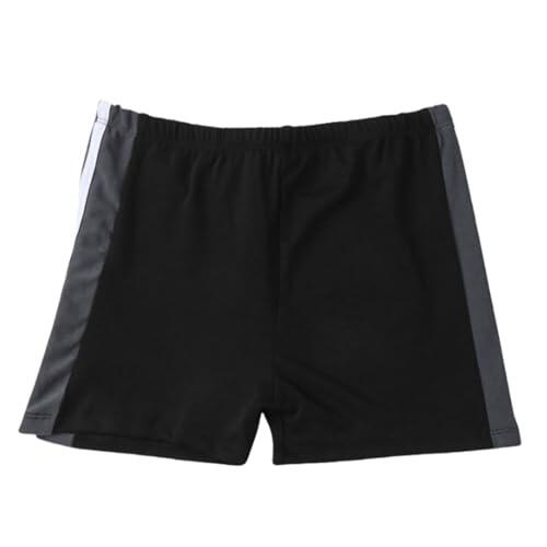Generisch Bañador para niño y niño, de secado rápido, protección UV 50+ 2 en 1, forro de malla, con cordón, para playa, verano, A5, gris, 14-15 años