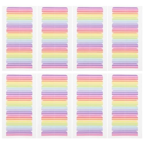 Lurrose Cinta Adhesiva de Doble Cara para Pelucas y Encajes, 8 Hojas, Material Fibra Adhesivo Fuerte, Cómoda y Resistente al Agua para Cualquier Ocasión