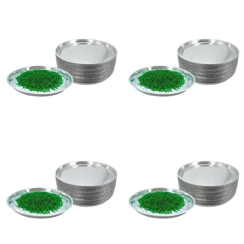 Onchdbfhuu Bandejas de Aluminio para Muestras de Analizador de Humedad (Paquete de 200), Bandejas Redondas de Laboratorio de 90 mm, Platos de Pesaje Desechables, Bandeja de Aluminio.