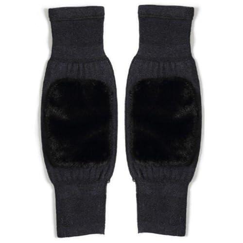 Vistnale Calentadores de rodillas para rodillas artríticas, calentadores de rodilla térmicos de invierno de lana de cachemira, mangas elásticas y cómodas para hombres y mujeres, deportes uso diario