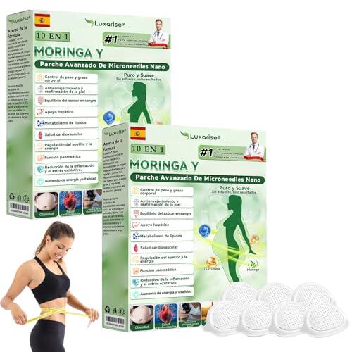 Luxarise 10 EN 1 Moringa Y Parche Avanzado De Microneedles Nano, Luxarise Moringa Parches, Puro y Suave, Ingredientes Herbales Naturales, para Hombres y Mujeres (2 Caja)