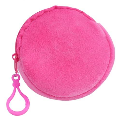 PLCPDM Llavero circular de felpa pequeño para dinero en efectivo, monedero, monedero, accesorios para cambio de dinero en efectivo pequeño