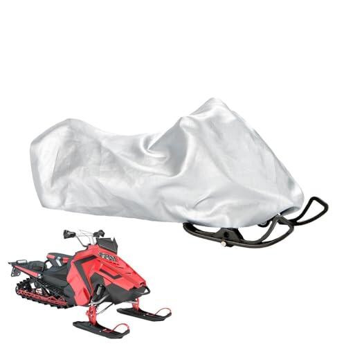 Funda protectora impermeable para moto de nieve, resistente a los rayos UV, resistente al polvo, con cordón elástico, resistente a los arañazos, lona Oxford para transporte y almacenamiento al aire