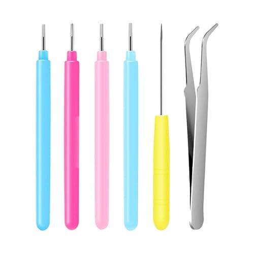 wueiooskj Herramientas de quilling ranuradas, suministros de quilling, herramientas de bricolaje para manualidades para adultos, 14 piezas, 6 piezas