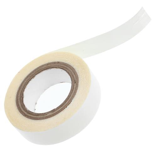 Garneck Cinta Adhesiva de Doble Cara Material de Papel Algodón Adhesivo Fuerte y Duradero Uso Prolongado, 1 Rollo Blanco para Pelucas y Extensiones de Cabello