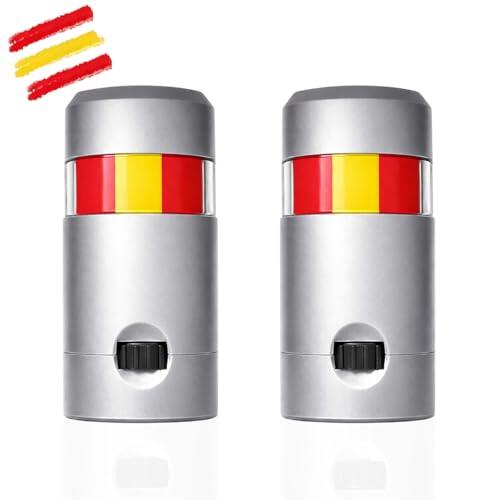 Pintacaras Bandera de España 2 Piezas, pintura facial para niños y adultos, barra de maquillaje roja y amarilla para fútbol, eventos deportivos, fiestas y carnaval