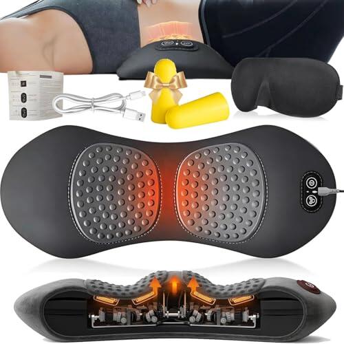 Somnix Masajeador Lumbar, Somnix Pro Masajeador TerapéUtico Triple FusióN, Con TraccióN, VibracióN Y Calor, Proporciona Alivio RáPido De La CiáTica Y Los Discos Herniados (#1-Dunkelgrau)