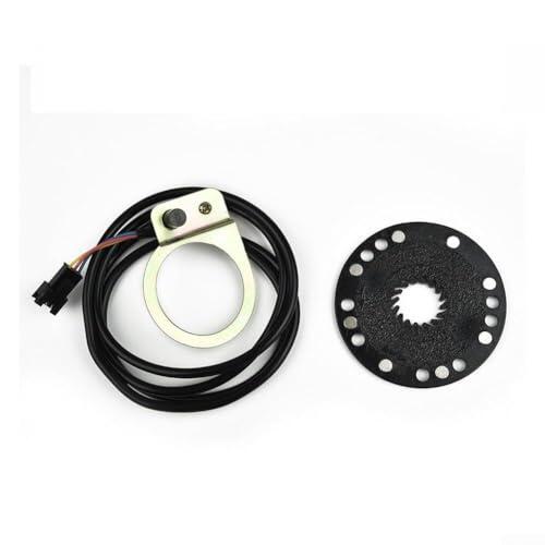 Eawfgtuw Sensor eléctrico de asistencia de pedal de bicicleta con imanes /8/12, sensor de velocidad PAS de repuesto para manivela, detector de asistencia de pulso de aleación con cable de 100 cm (8