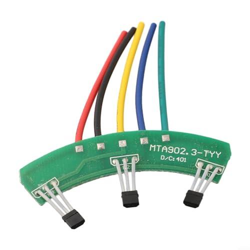Eawfgtuw Eléctrico para sensor de pasillo de bicicleta PCB 500 W-2000 W, placa controladora de motor de onda sinusoidal para 3 ruedas, pieza de repuesto con cable verde