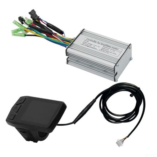 Eawfgtuw Controlador eléctrico para bicicleta, 36 V, 48 V, 350 W, 17 A, unidad de control de motor sin escobillas con pantalla TF01U para sistema, carcasa de aleación de aluminio, color blanco