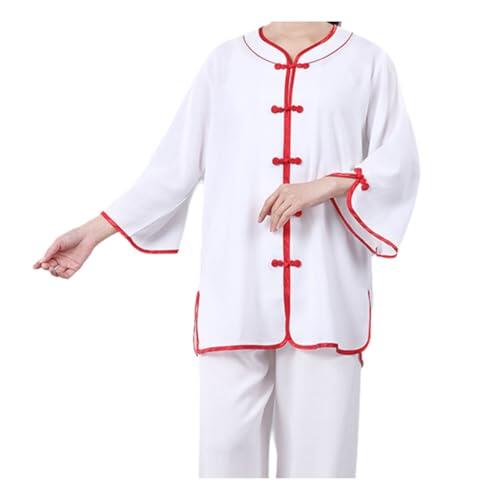 Uniformes de artes marciales tradicionales, Uniforme de Tai Chi Kung Fu Multicolor Múltiples tamaños(White,M)