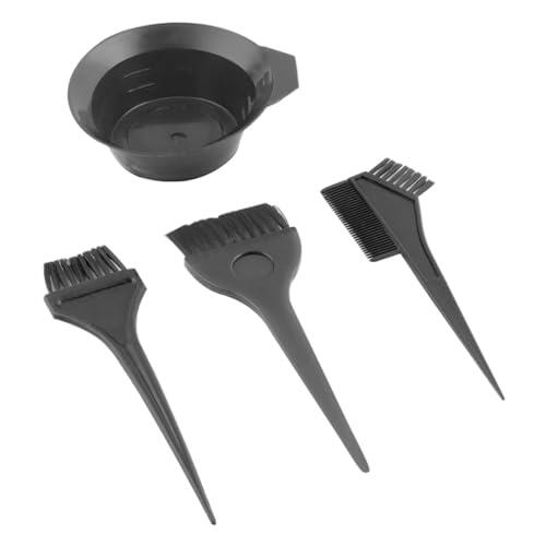 Kit de teñido para teñir el cabello, cepillo para teñir el cabello, peine, tazón para mezclar, herramientas de peinado para salón, 4 piezas, juego para colorear