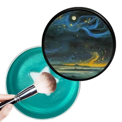 Jabón Limpiador de Brochas para Maquillaje,Limpieza Esponjas Base - Jabón de limpieza para borla de polvo,Para damas amantes de belleza hogar salón rutina diaria y viaje