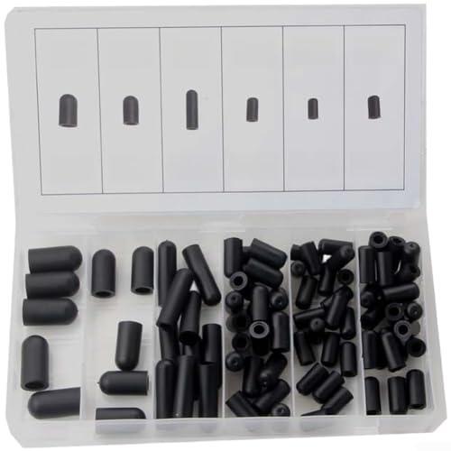 Fauhapyway Juego de 80 cubiertas de componentes de vacío hechas de goma con 6 opciones de tamaño para rendimiento de sellado y necesidades de protección relacionadas con el almacenamiento