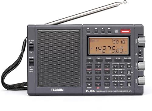 Tecsun PL-990X Receptor de Radio Digital Multibanda SSB con Bluetooth y Reproductor MP3, Alta Sensibilidad DX