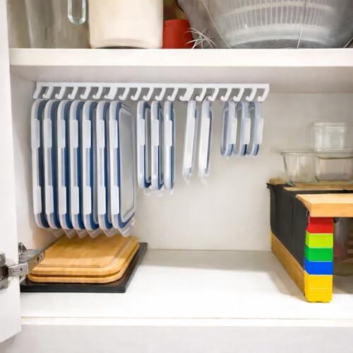 Colgador de Tapas Tupper para Armario – Organizador de Cocina Compatible con IKEA 365+, Pyrex y Otras Marcas