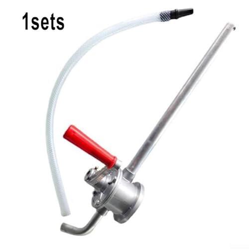 Bomba de tambor rotativa manual de manivela de transferencia de combustible, Dispensador de aceite de aluminio para queroseno de gasolina, Bomba de mano autocebante para 55 galones, Transferencia de