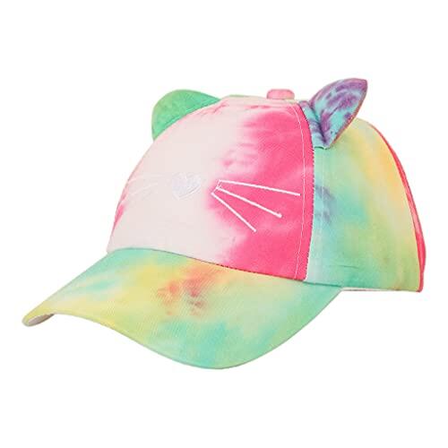 jklymm Sombreros para niños, gorra de béisbol con orejas bonita, sombrero de ala ancha, sombrero de playa, al aire libre, UV, para protección de béisbol, niños