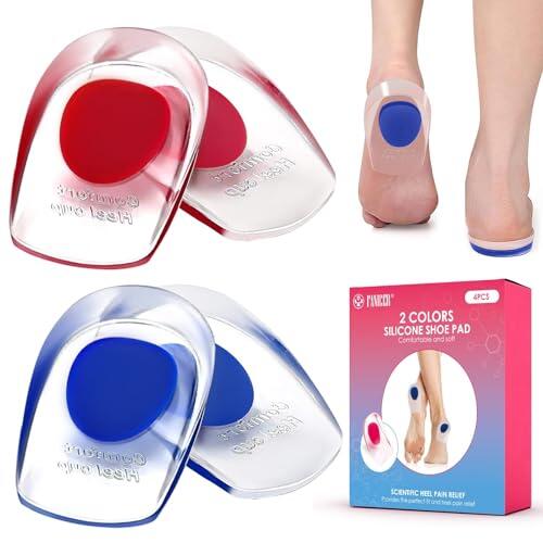 2 Pares Almohadillas para talón de Gel,Taloneras de Confort Plantillas Reducen la Presión,Taloneras De Gel para hombres y mujeres,Para un uso prolongado en actividades diarias(L)