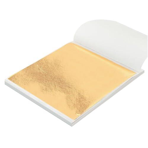 GXGM 10 piezas de láminas de pan de oro para pintura, decoración con pan de oro, ideales para dorado, manualidades, proyectos artísticos y decoraciones